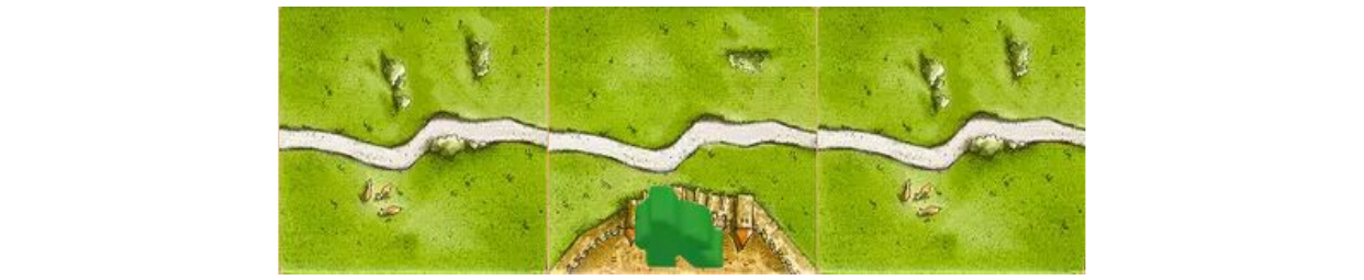 Rakibin (yeşil) meeple koyduğu şehir, etrafında boş alan var